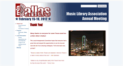 Desktop Screenshot of mla2012.musiclibraryassoc.org