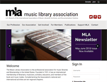 Tablet Screenshot of musiclibraryassoc.org